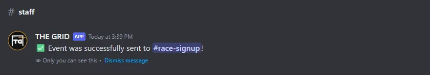 Confirmation after Send Event